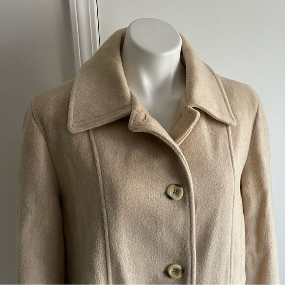 Cream Herman Kay Wool Coat, Size 14, Herman Kay Petite - Picture 3 of 12